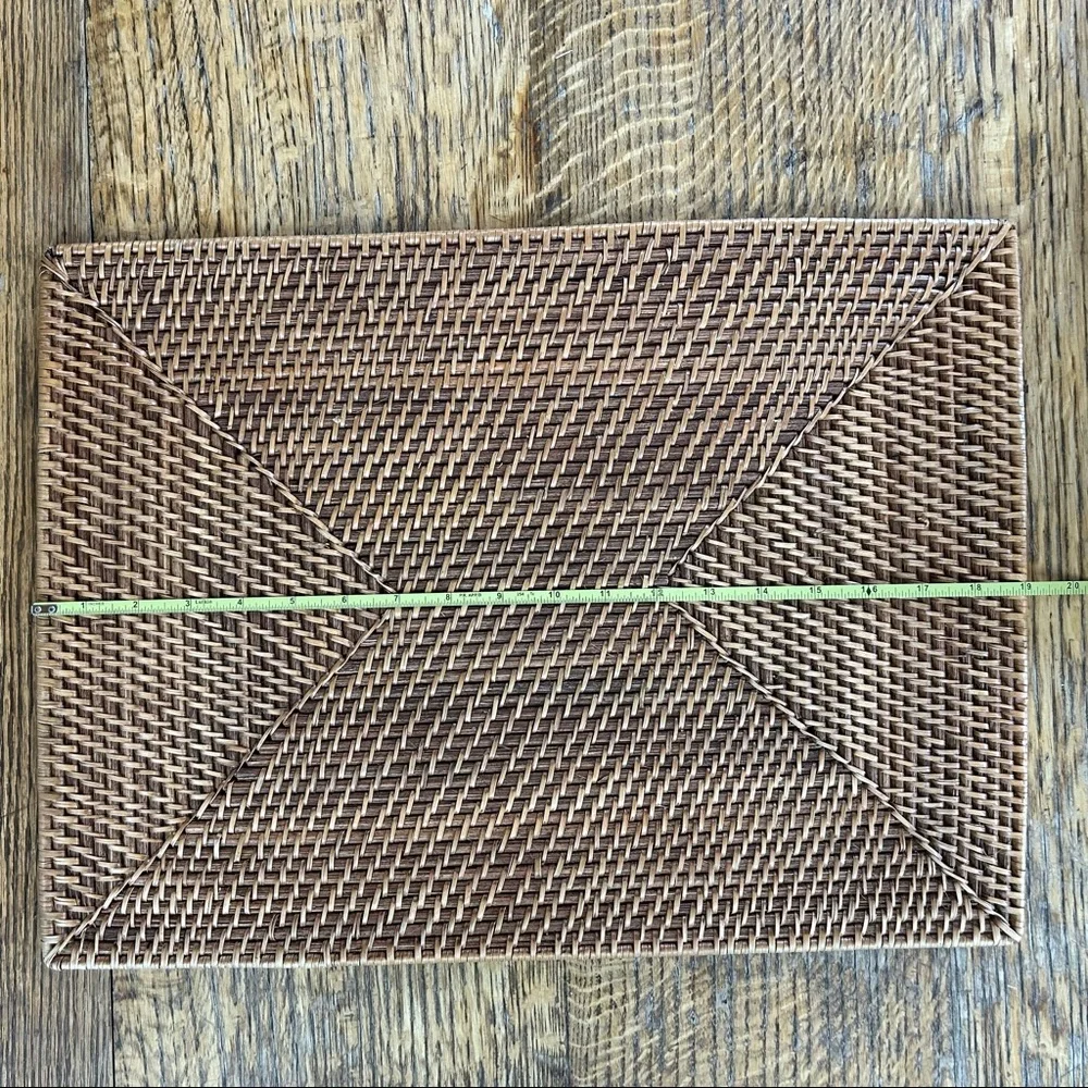 Tava Handwoven Rattan Rectangular Placemats/Chargers